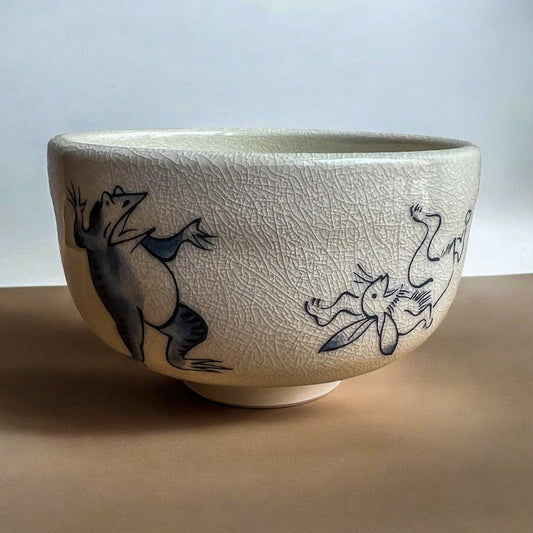 Small Frog and Rabbit Matcha Bowl