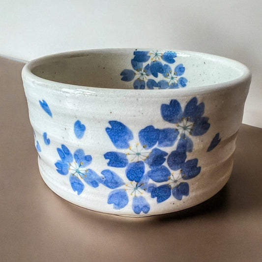 Blue Flower Matcha Bowl