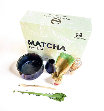 Earth Tone Matcha Set - Matcha Included - River & Stone Tea